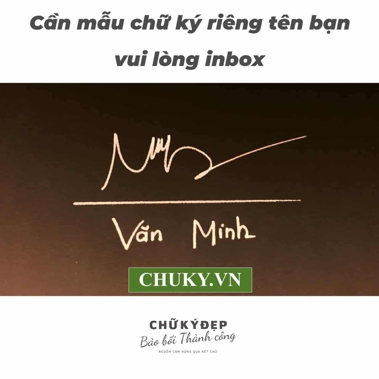 Mẫu chữ ký tên Văn Minh