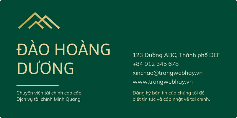 Template Chữ Ký Email chuyên viên tài chính