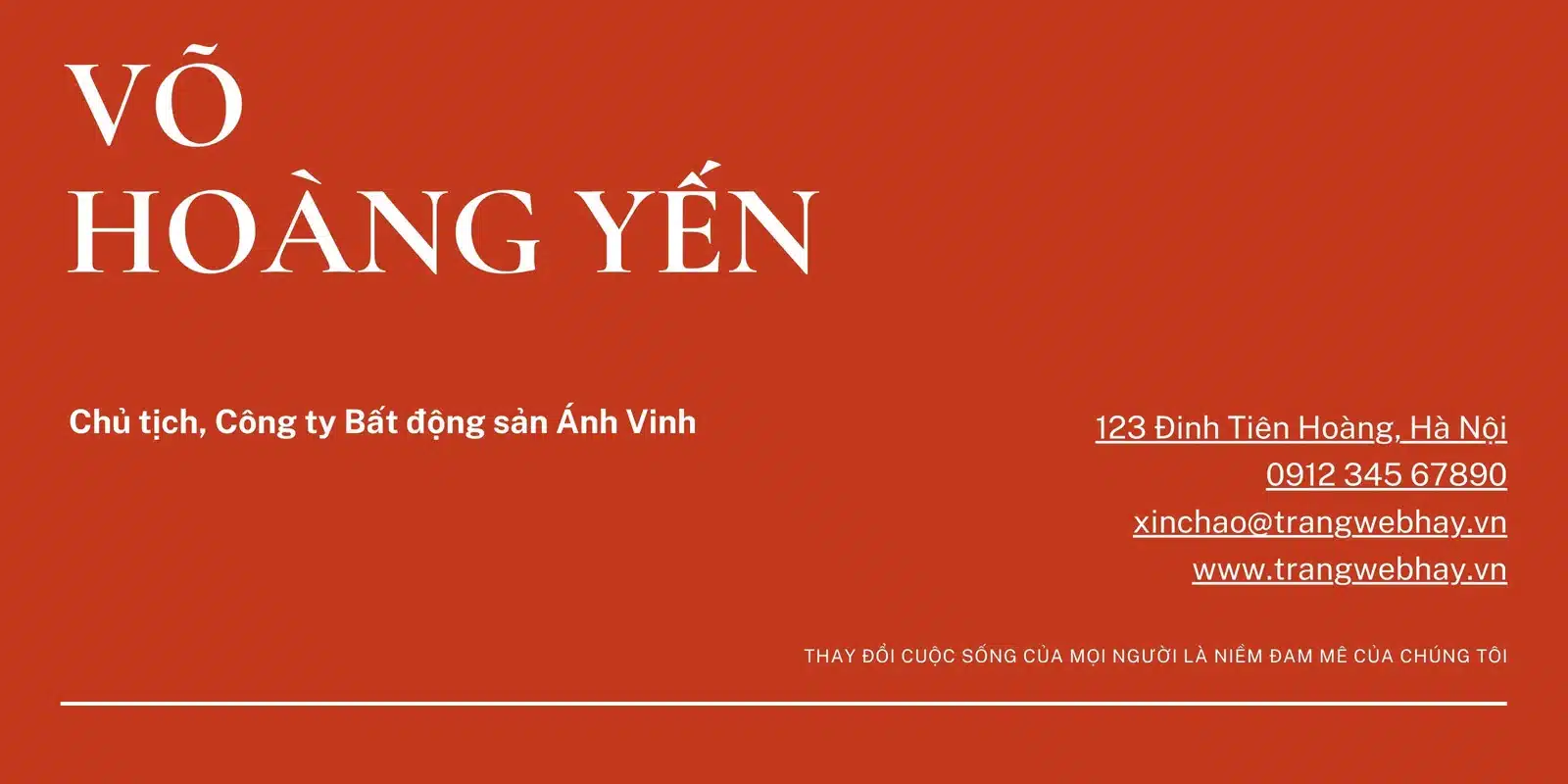 Template Chữ Ký Email công ty bất động sản