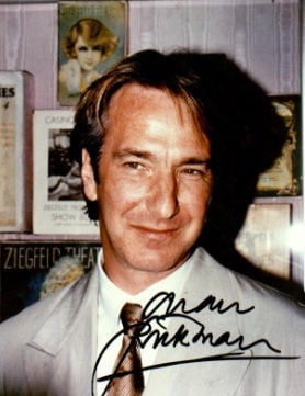 Chữ ký của diễn viên Alan Rickman