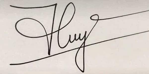 Chữ ký tên Huy đẹp