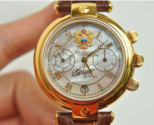 Đồng hồ chữ ký tổng thống Putin Chronograph mặt khảm trai