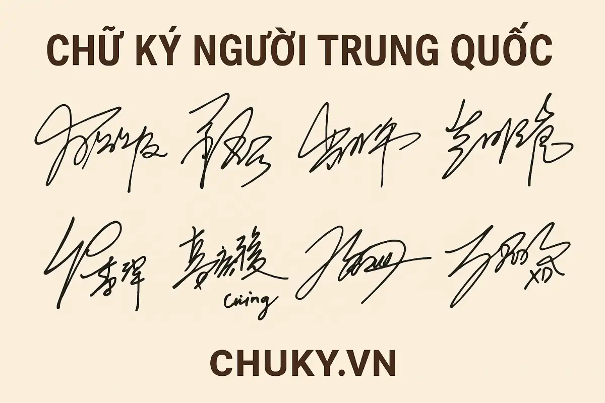 Mẫu Chữ Ký Người Trung Quốc