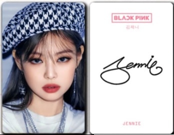 Mẫu chữ kí Jennie in trên card