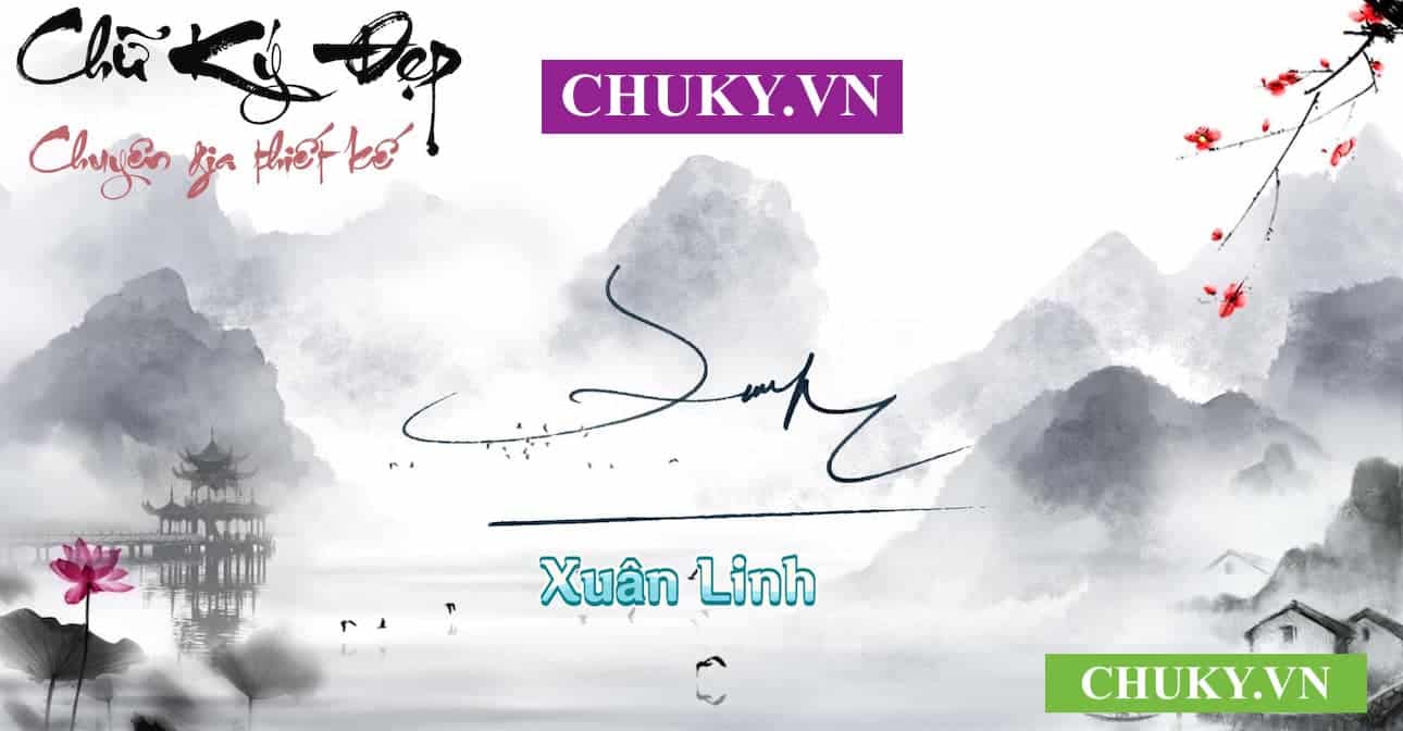 Mẫu chữ ký tên XUÂN LINH