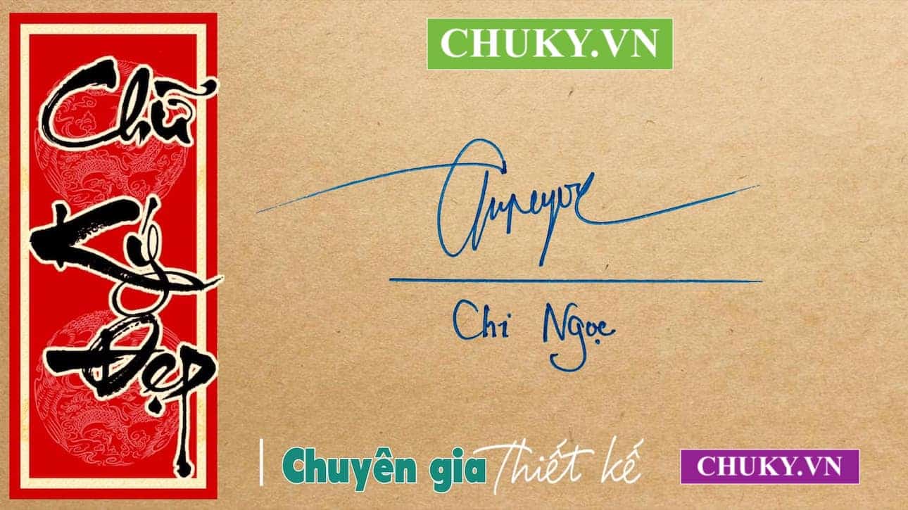 Mẫu chữ ký tên CHI NGỌC