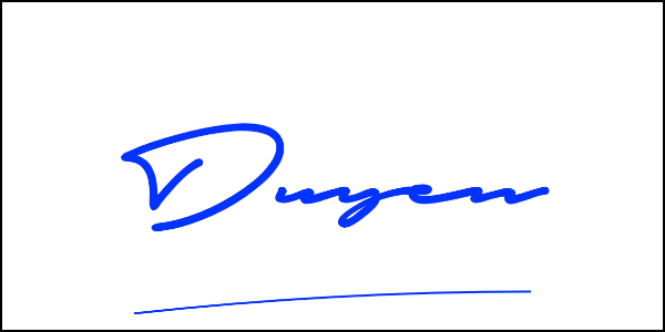 Chữ Ký Tên Duyên phong thuỷ