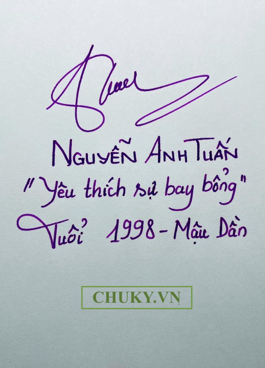 Chữ ký tên ANH TUẤN