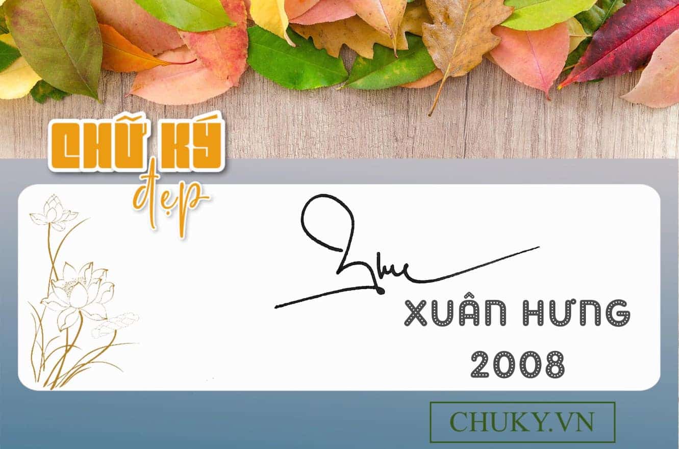 Mẫu Chữ ký tên Xuân Hưng