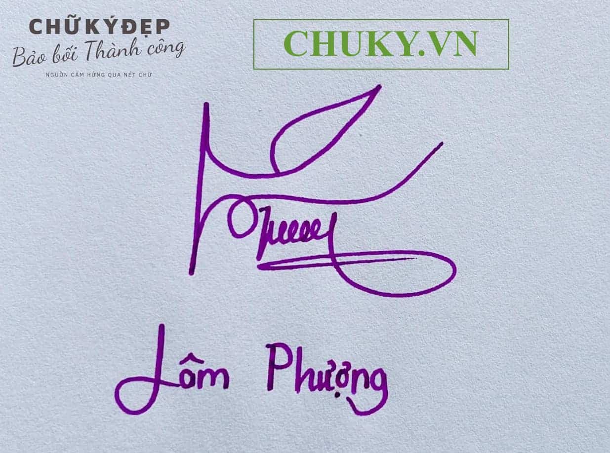 Chữ ký tên Phượng đẹp