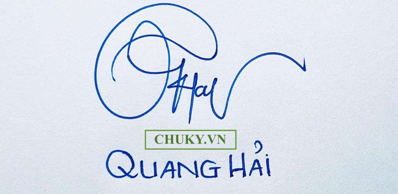 Mẫu Chữ ký tên QUANG HẢI