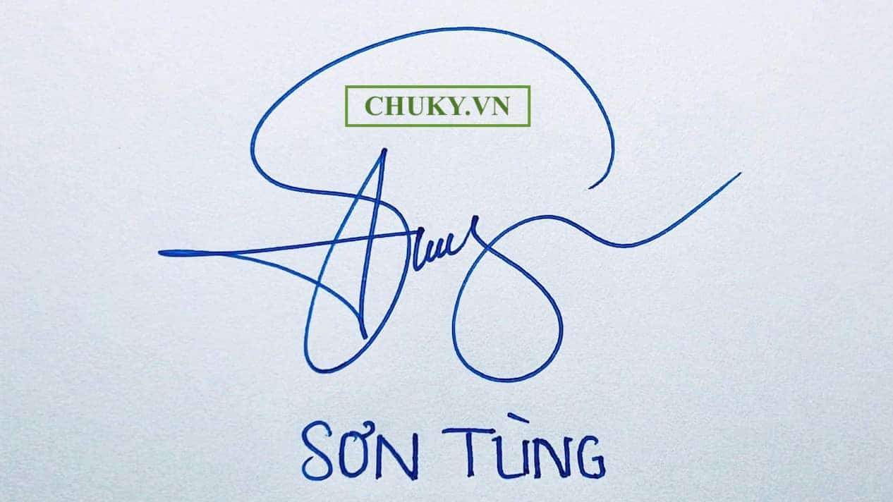 Chữ ký tên SƠN TÙNG