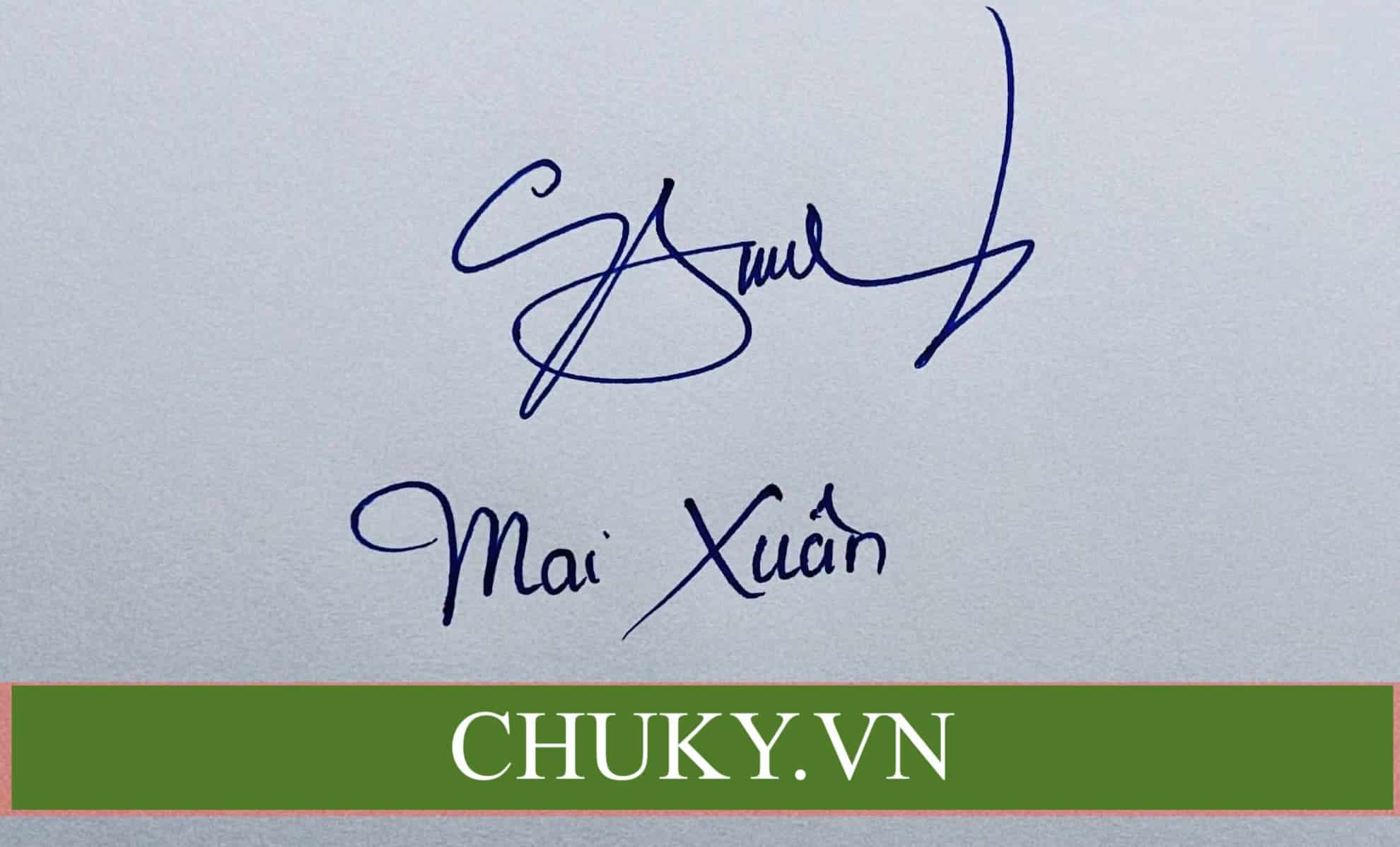 Chữ ký tên Xuân