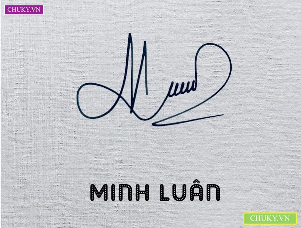 Mẫu Chữ Ký Tên Minh Luân