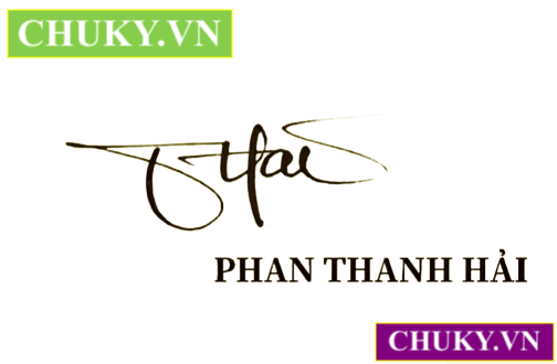 Mẫu Chữ Ký Tên Thanh Hải