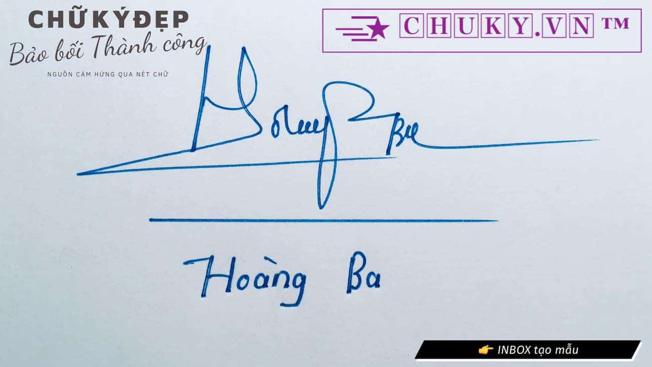 Mẫu chữ ký tên BA