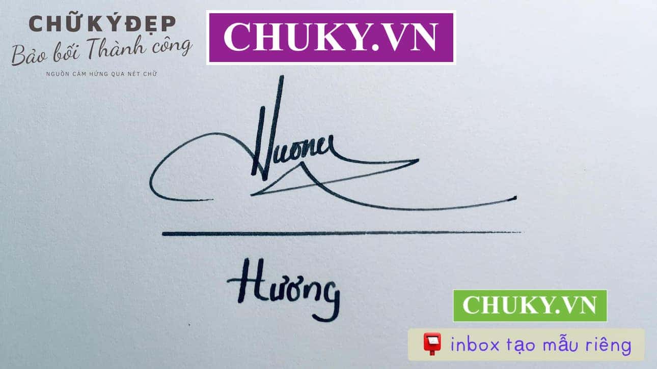 Mẫu chữ ký tên HƯƠNG ĐẸP