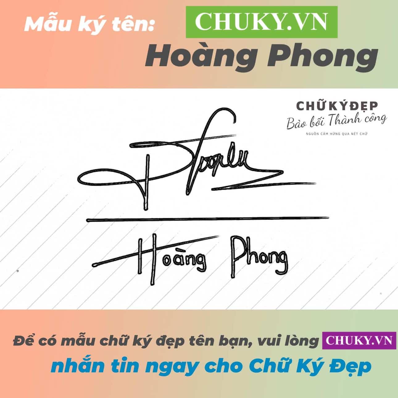 Mẫu chữ ký tên Hoàng Phong