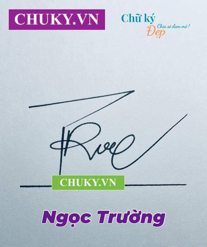 Mẫu chữ ký tên NGỌC TRƯỜNG