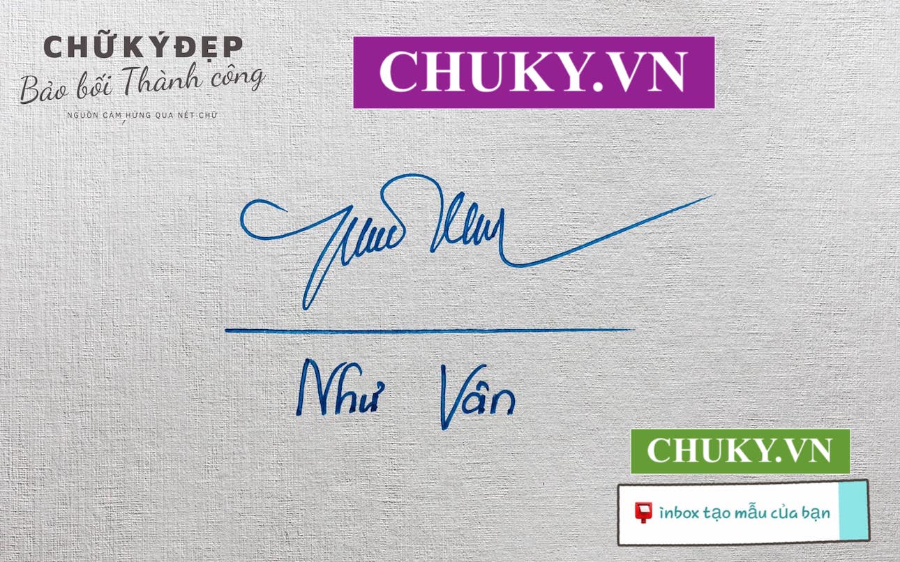 Mẫu chữ ký tên NHƯ VÂN