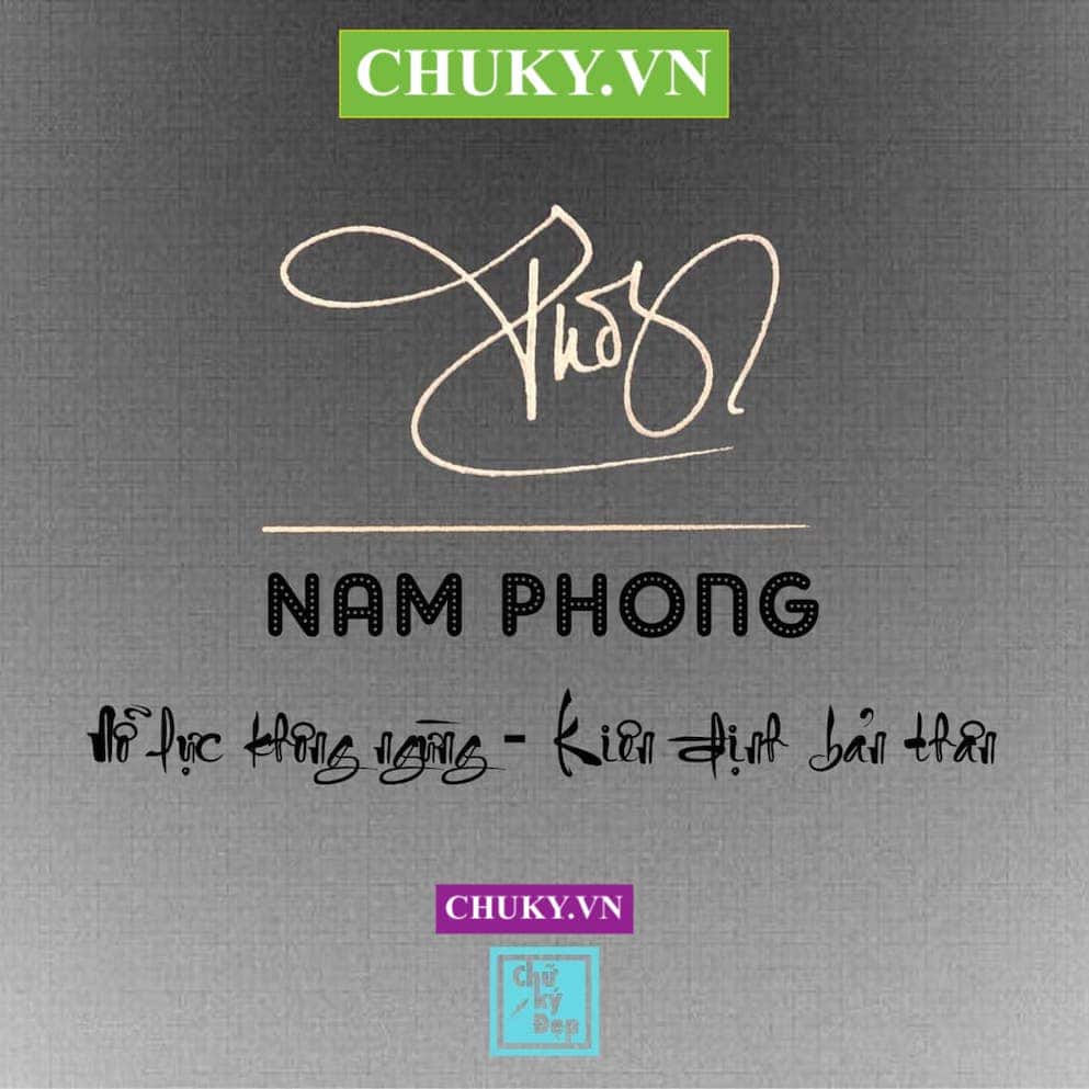 Mẫu chữ ký tên Nam Phong