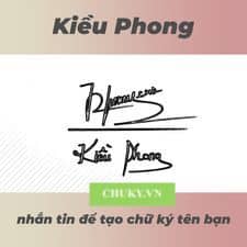 Mẫu chữ ký tên Phong