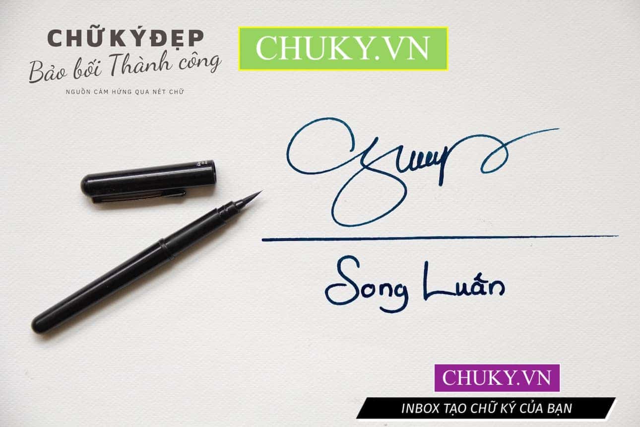 Mẫu chữ ký tên Song Luân