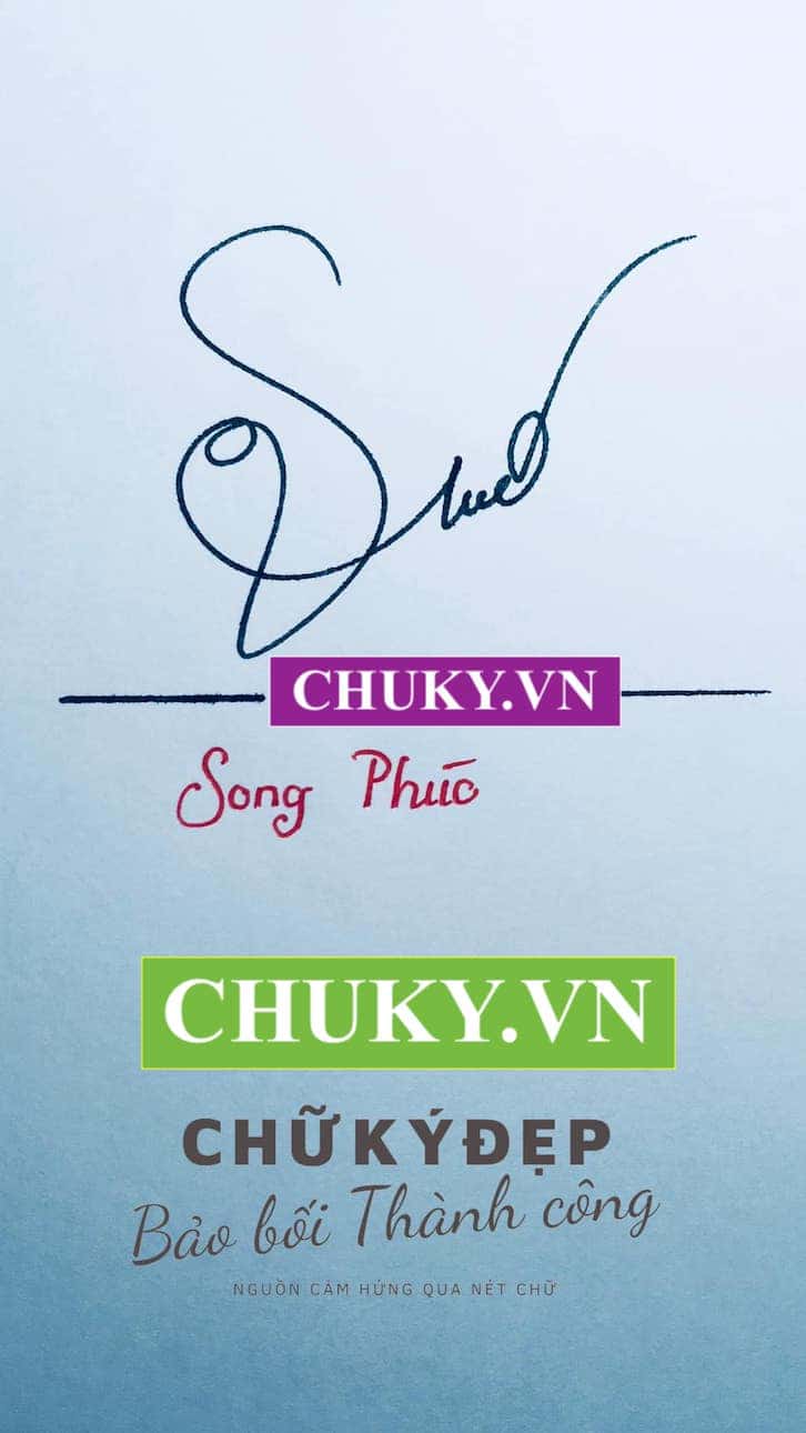 Mẫu chữ ký tên Song Phúc