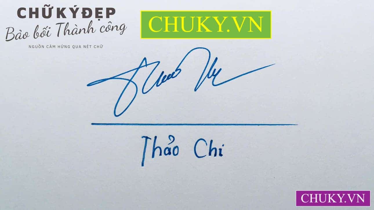 Mẫu chữ ký tên THẢO CHI