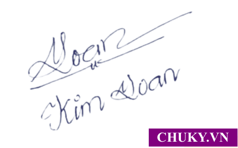 mẫu chữ ký đẹp theo tên Kim Loan