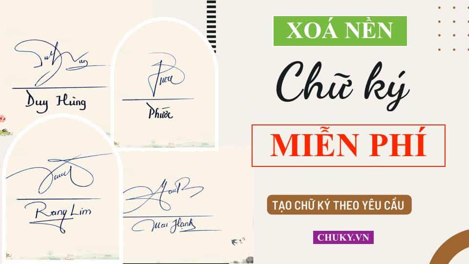 Phần Mềm Xóa Nền Chữ Ký Online Miễn Phí