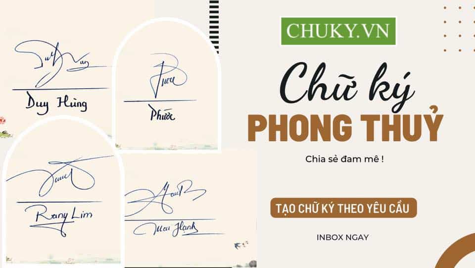 Tạo Chữ Ký THEO TÊN MIỄN PHÍ