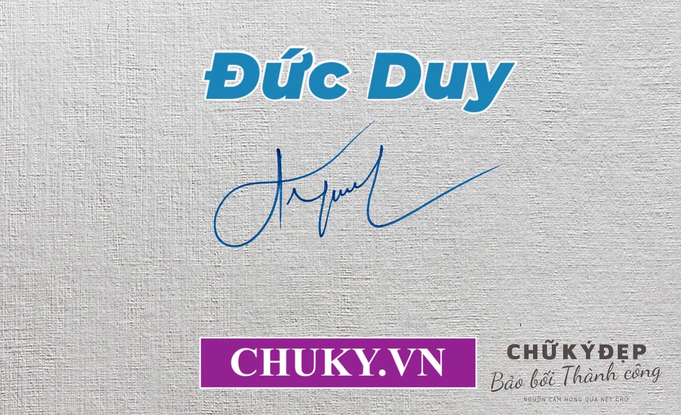 Mẫu chữ ký tên ĐỨC DUY