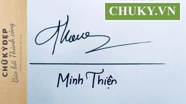 Mẫu chữ ký tên Thiện