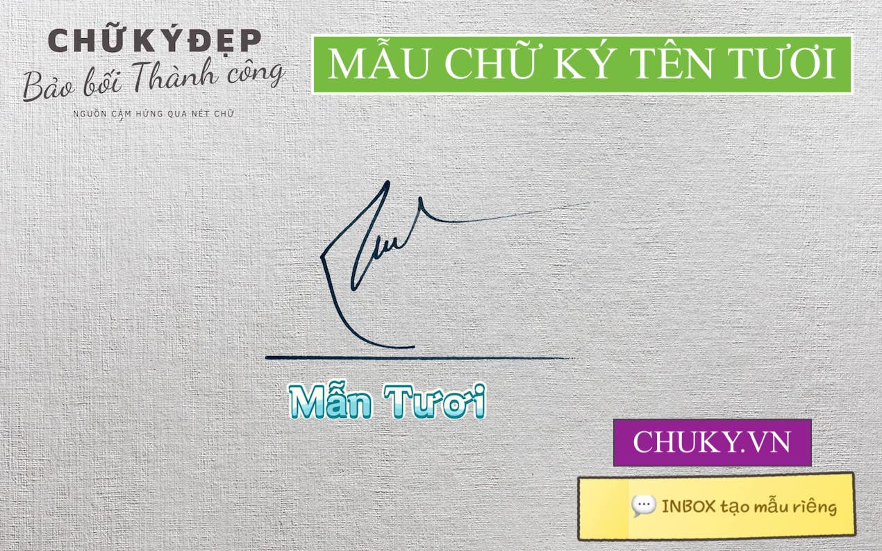 Mẫu chữ ký tên TƯƠI