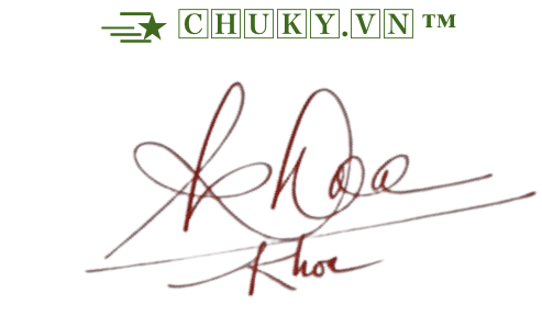 Chữ Ký Tên Khoa đơn giản