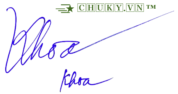 Chữ Ký Tên Khoa mệnh Thuỷ