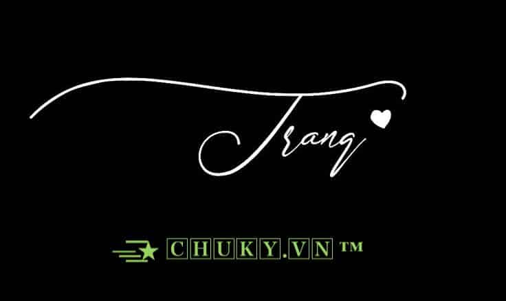 Chữ Ký Tên Trang siêu dễ thương