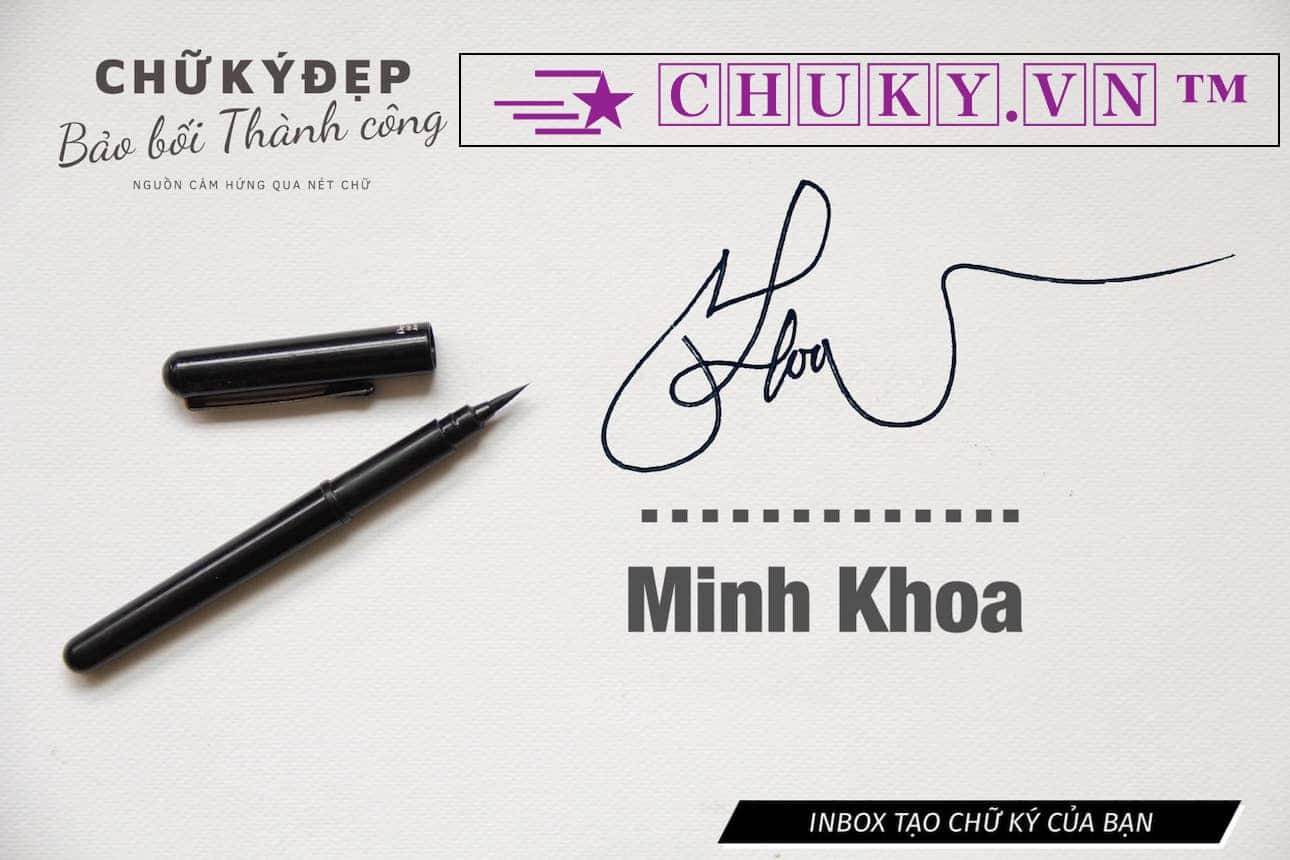Mẫu chữ ký tên Minh Khoa