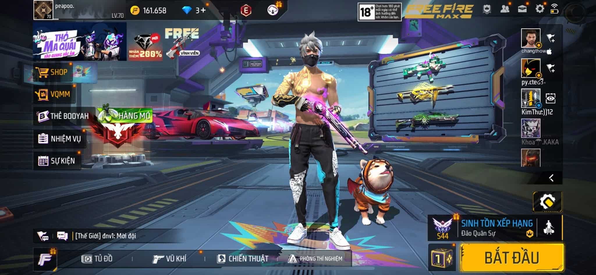 Shop acc ff 0đ giàu level 7
