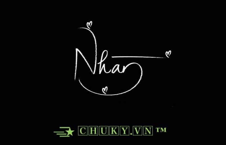Chữ Ký Tên Nhàn thư pháp
