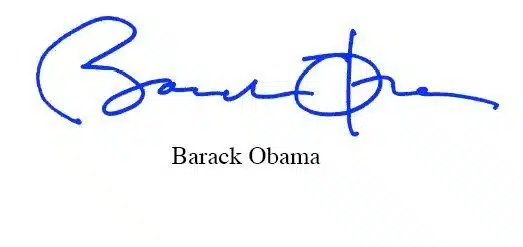 Chữ ký Barack Obama
