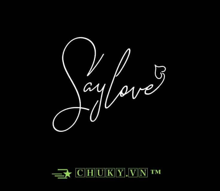 Chữ Ký Say Love đơn giản sáng tạo