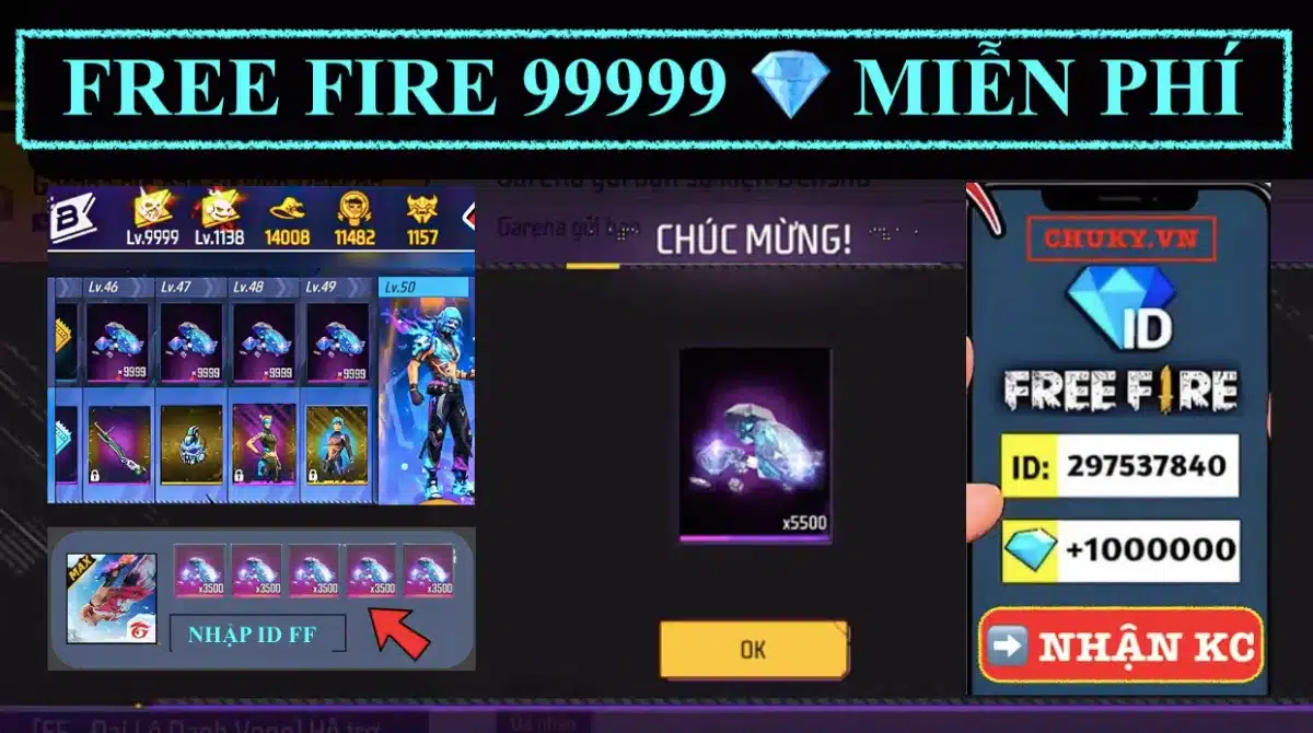 APP NHẬN KIM CƯƠNG MIỄN PHÍ