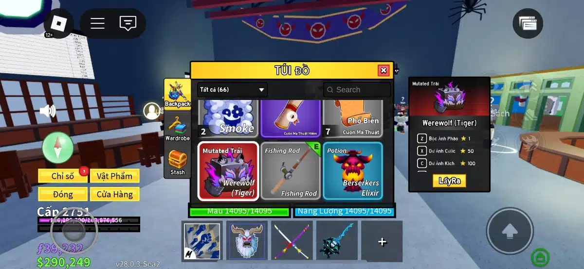 Acc Blox Fruit lv 2751