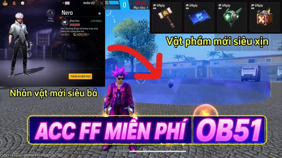 Acc FF Miễn Phí Ob51