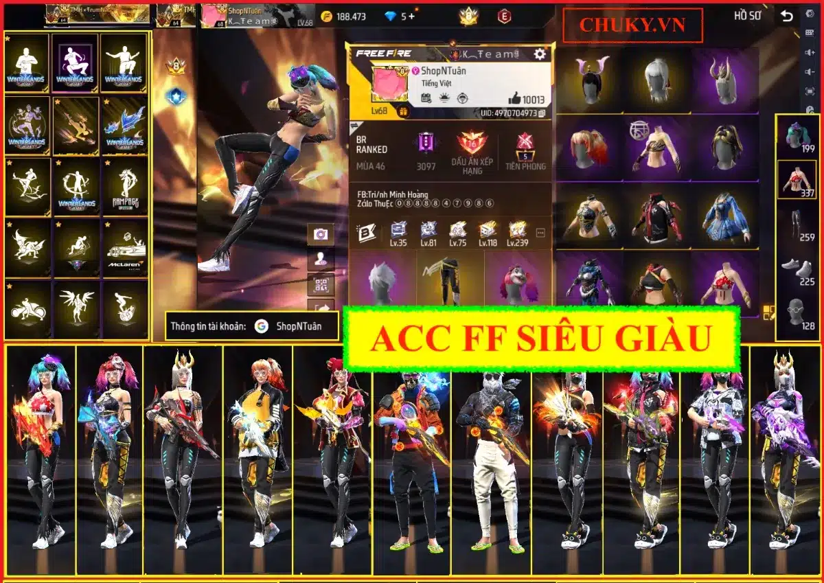 Ảnh Acc FF Giàu Xịn Cực Ngon