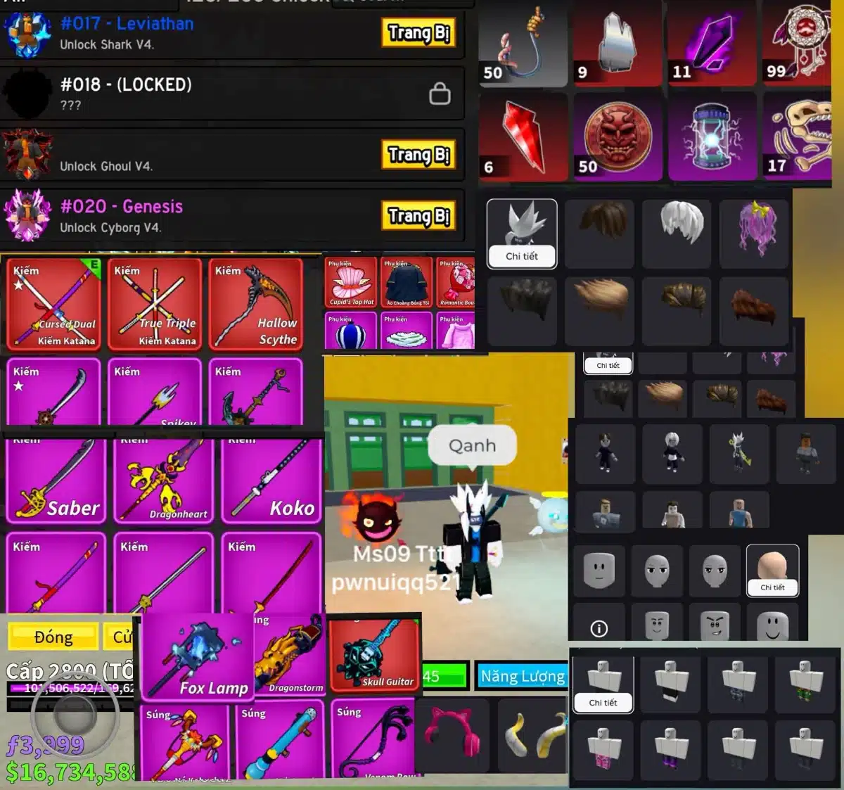 Ảnh Acc blox fruit lv 2800 vip