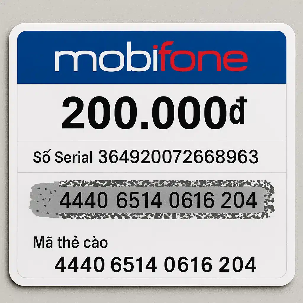 Ảnh Card Mobi 200k
