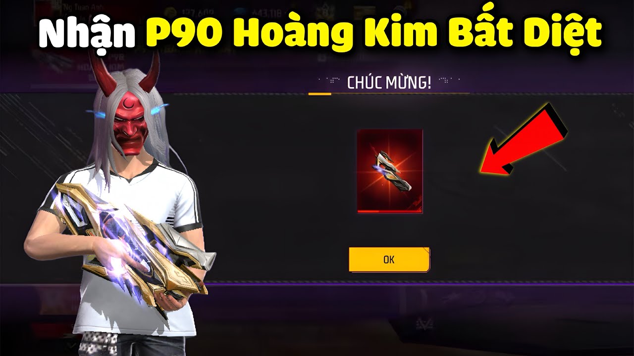 Ảnh Nhận Skin P90 Hoàng Kim Bất Diệt